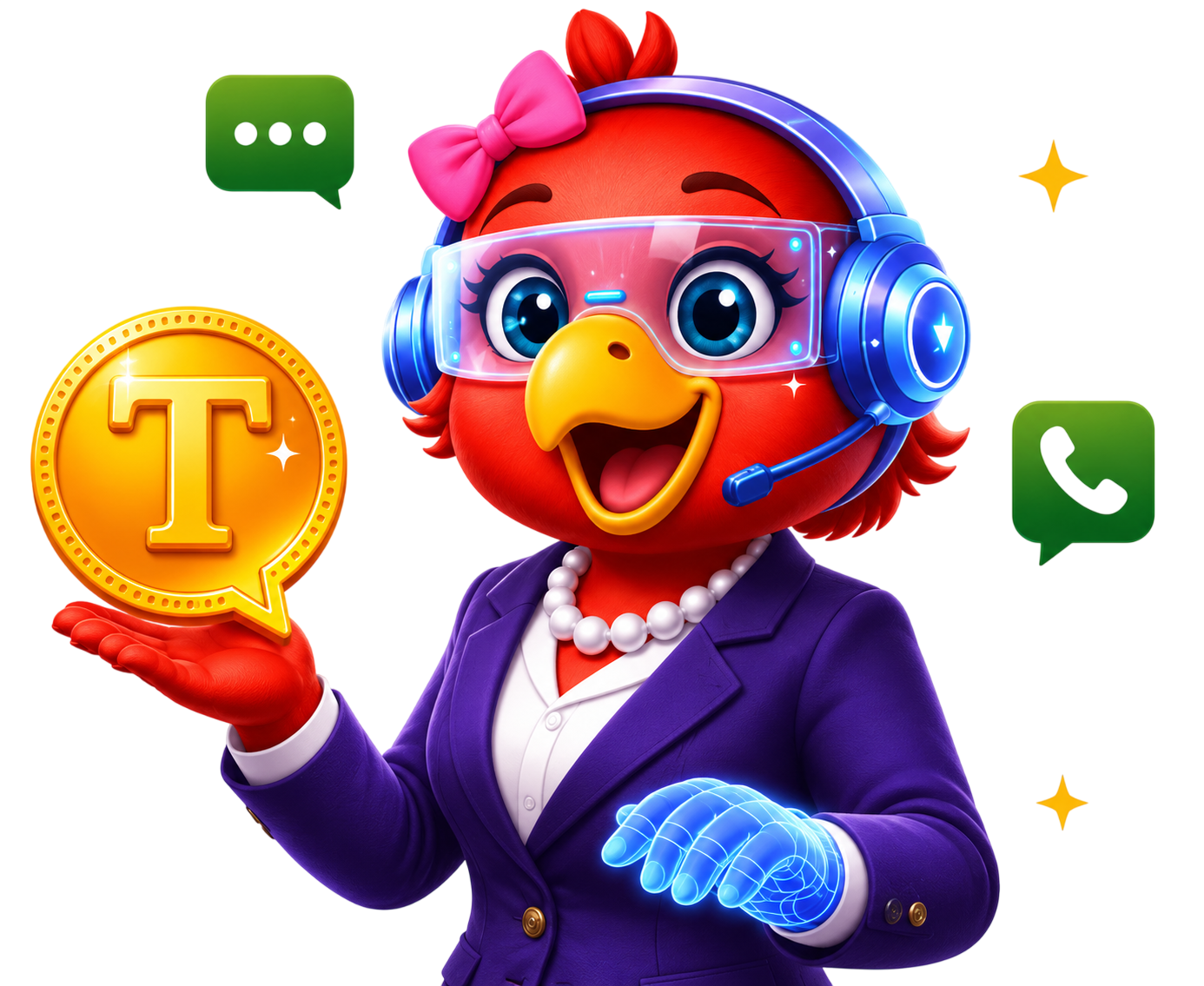 Friendly Talknearn support mascot
